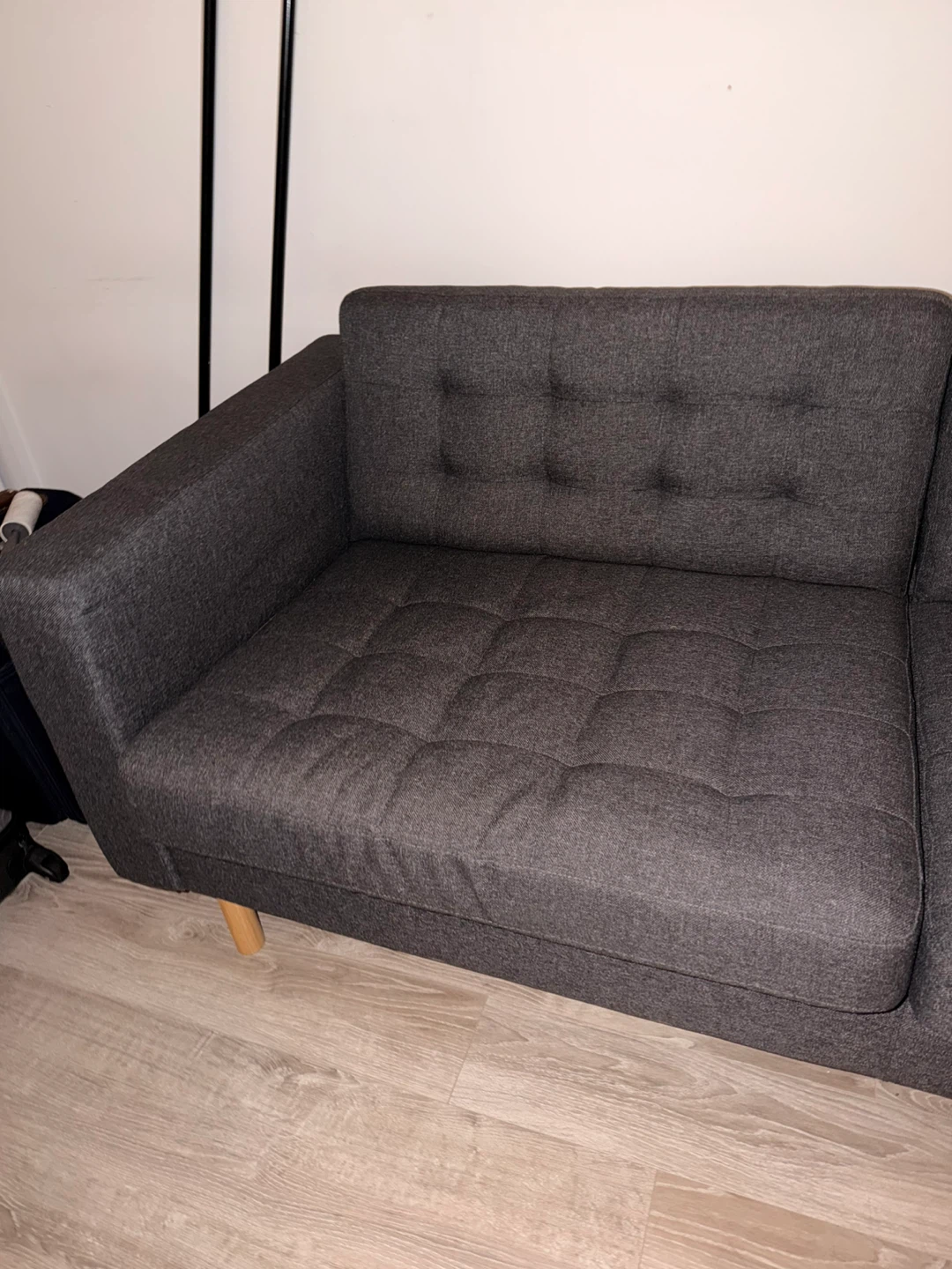 Dark Grey / Black Sofa Couch - photo 2