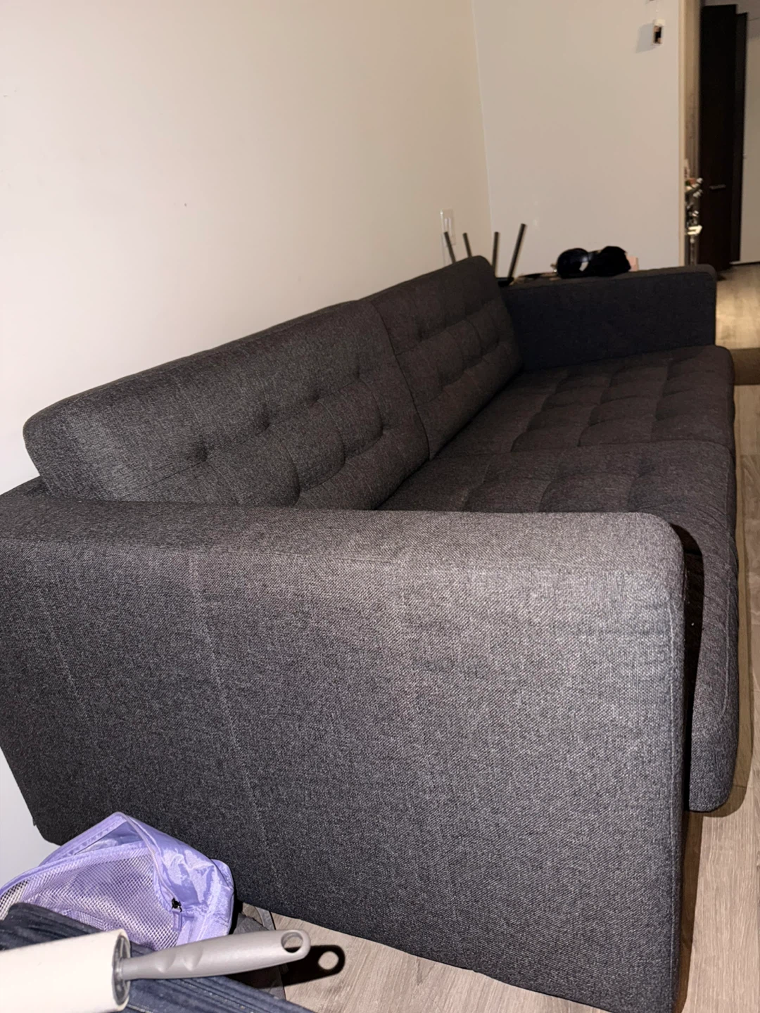 Dark Grey / Black Sofa Couch - photo 3