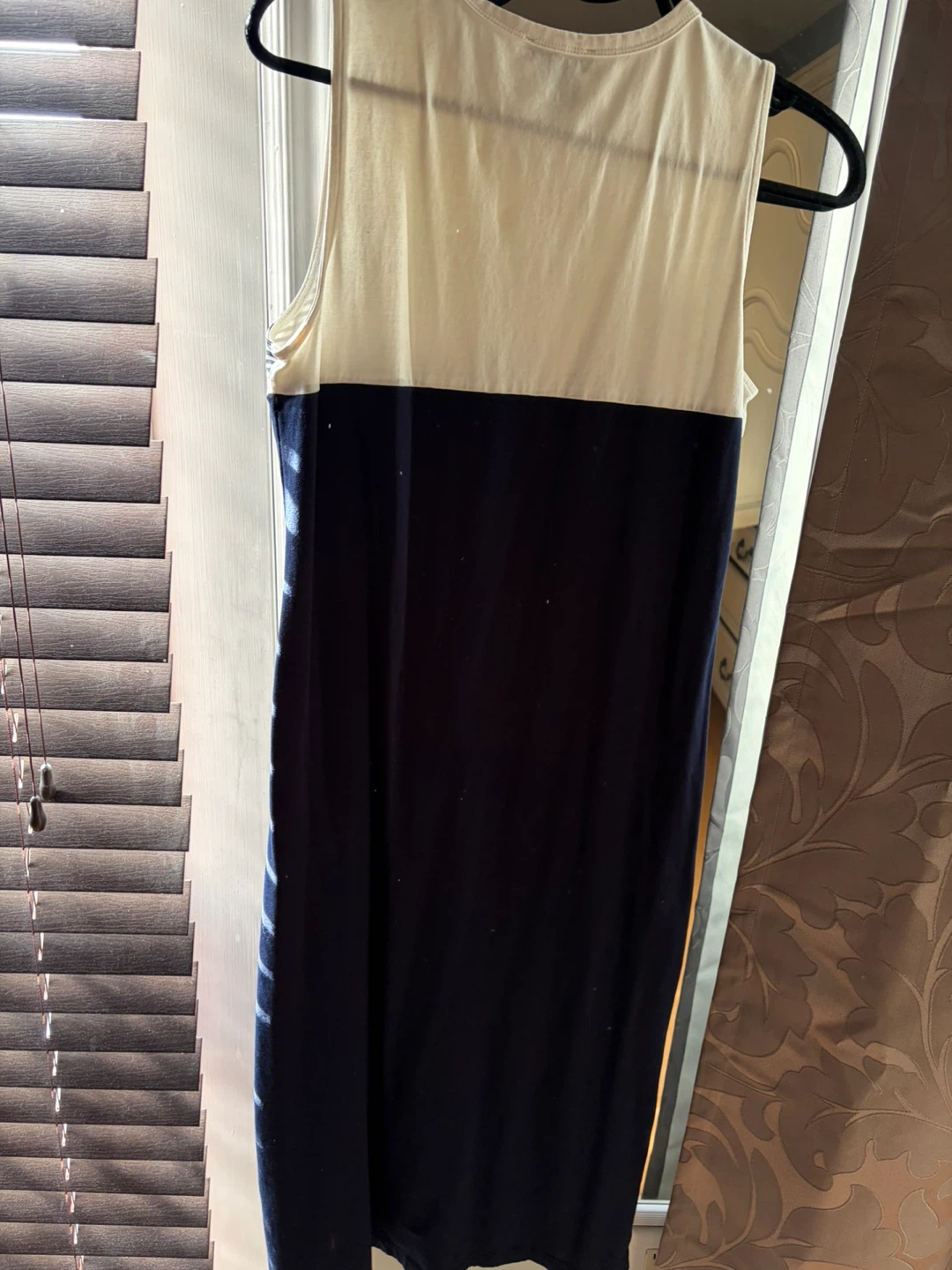 DKNY Sleeveless Dress - Cream/Navy - Size M - photo 2