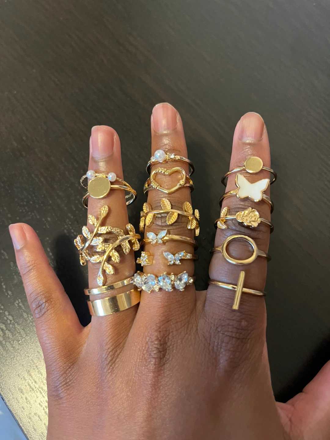 Set of 15 rings size 7