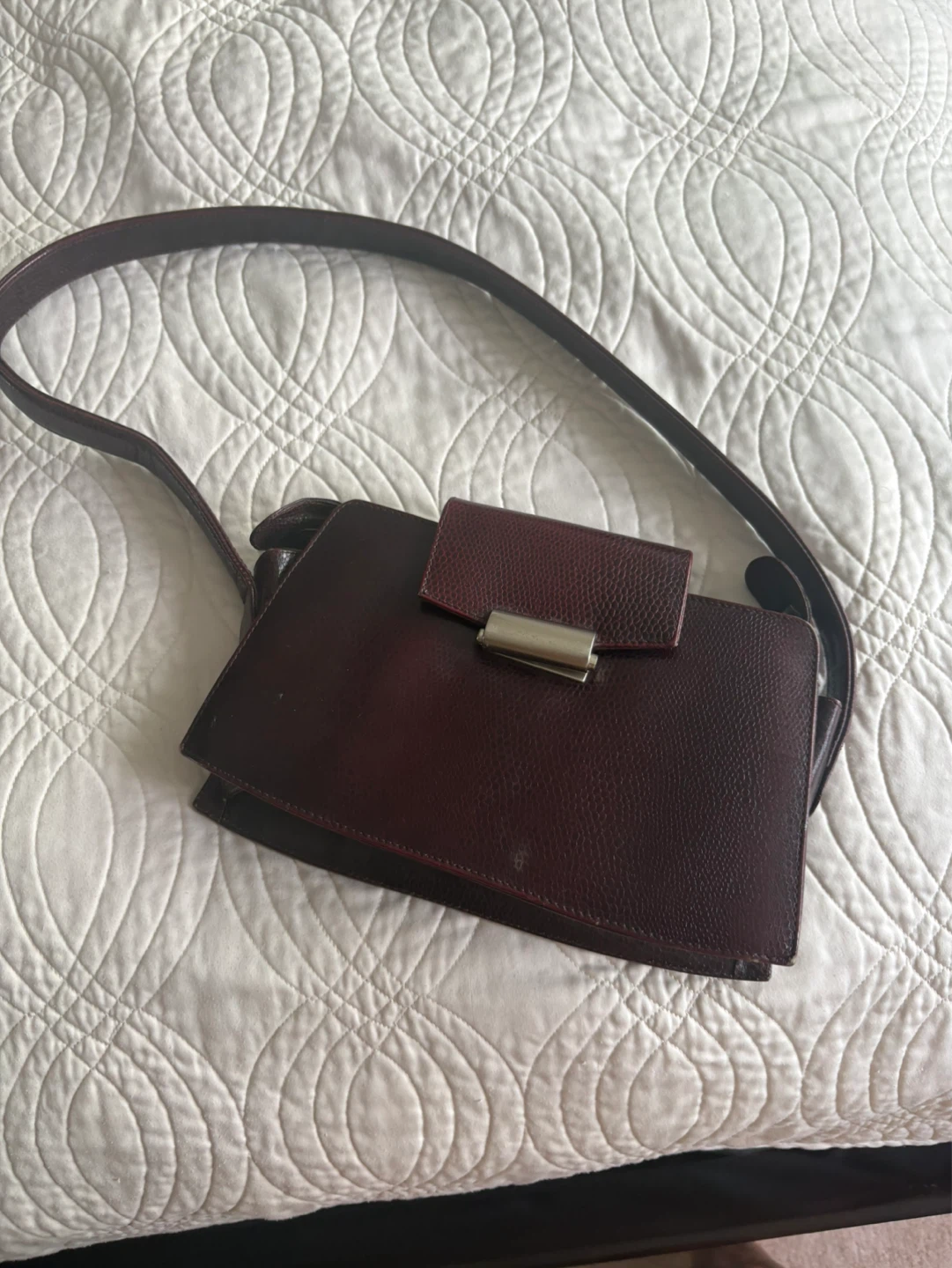 Burgundy Leather Shoulder Bag