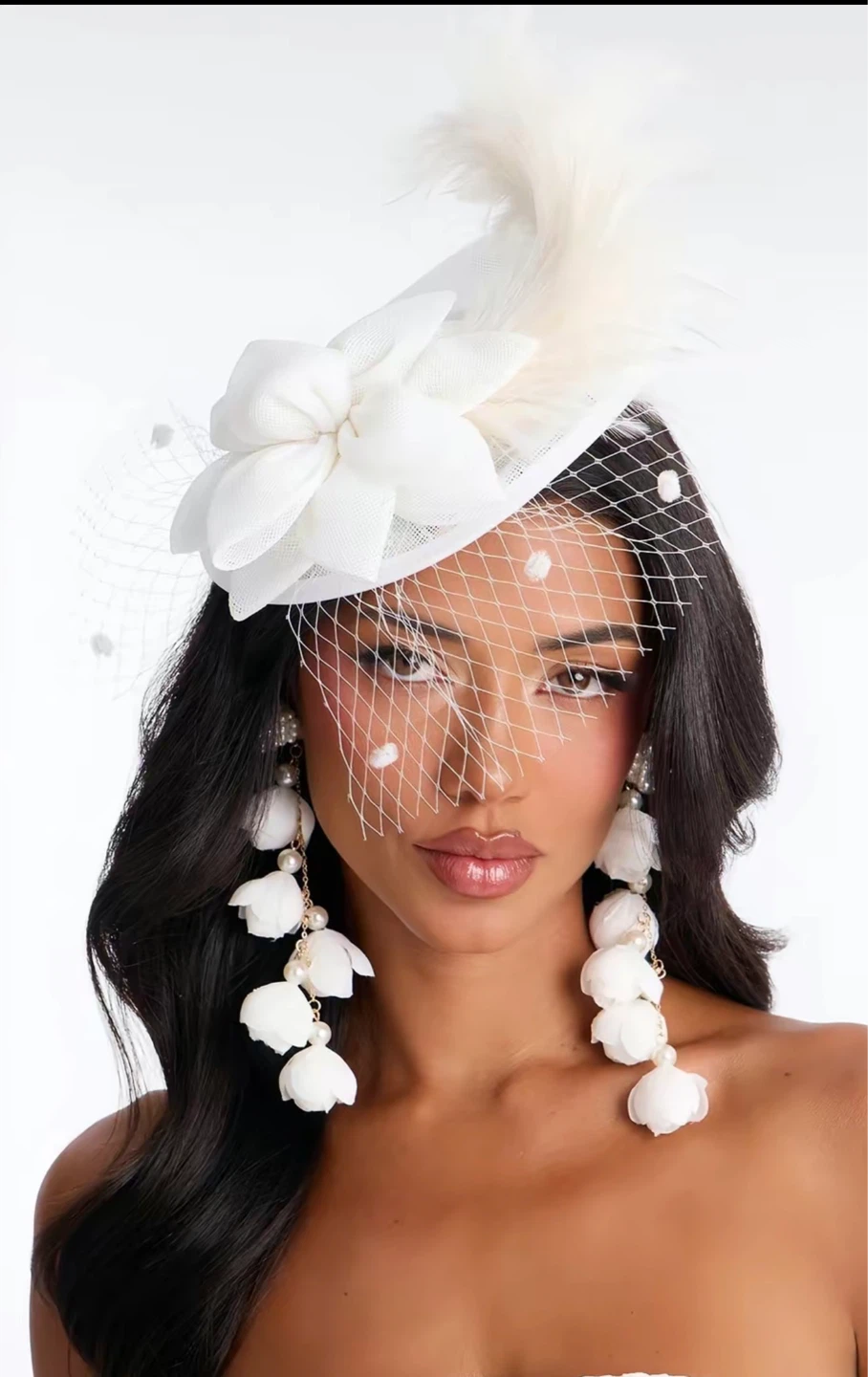 Talk Derby To Me Fascinator - White