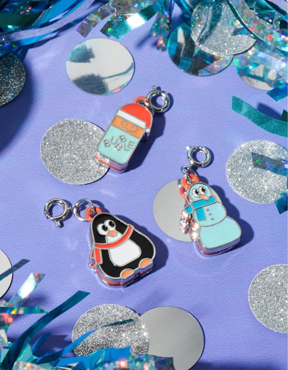 Bubble Charms Glowman + Slammy Claus + Pesto The Penguin