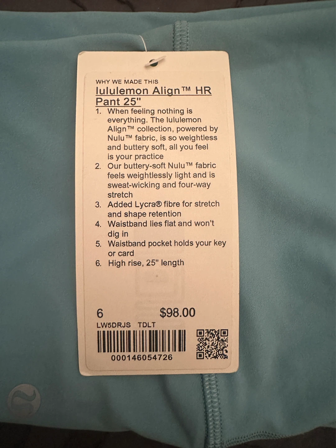 Lululemon Align High Rise Pant 25” size 6 BNWT - photo 5
