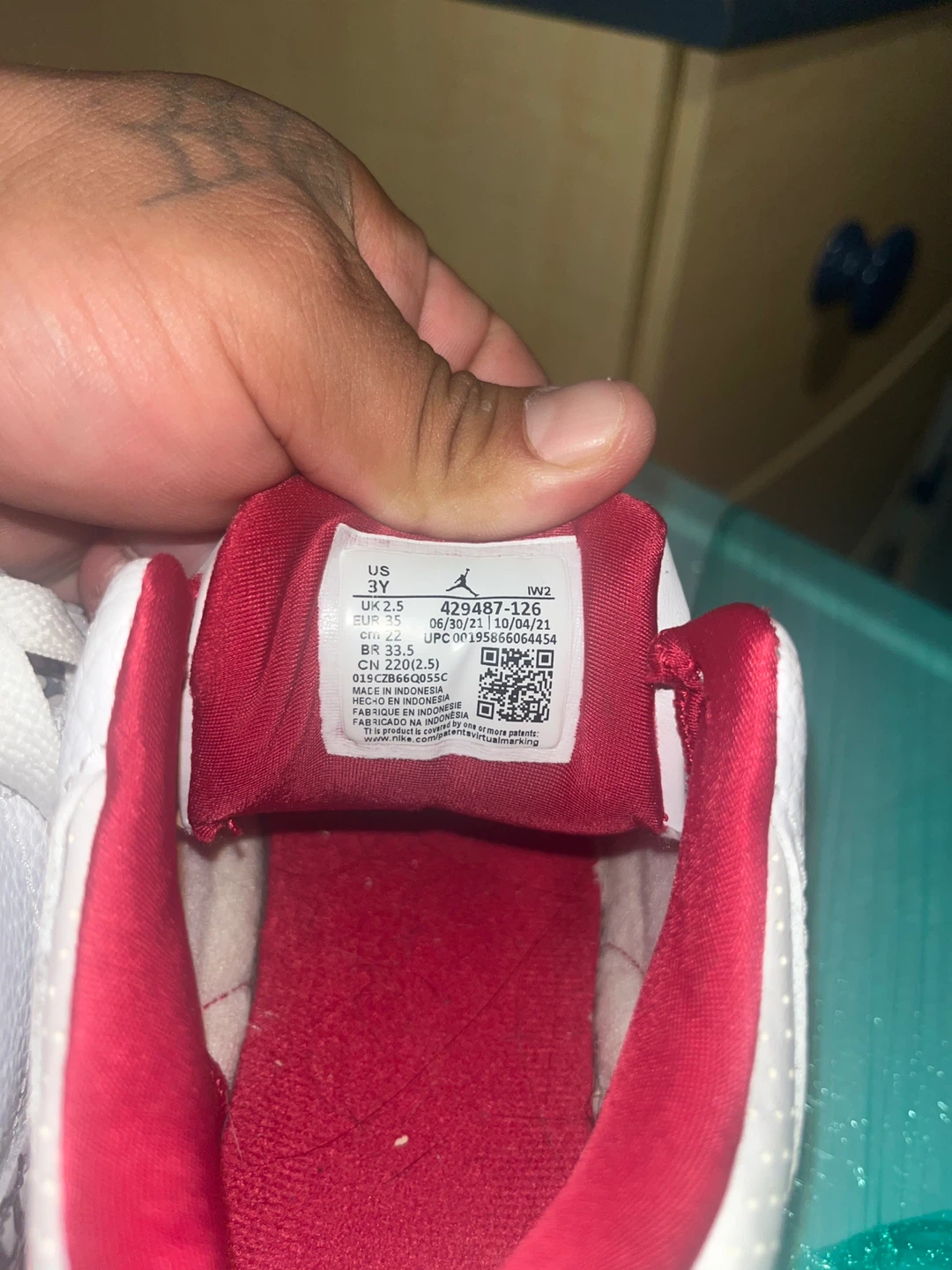 Air Jordan 3 Retro White Red TD Toddler Shoes - photo 4