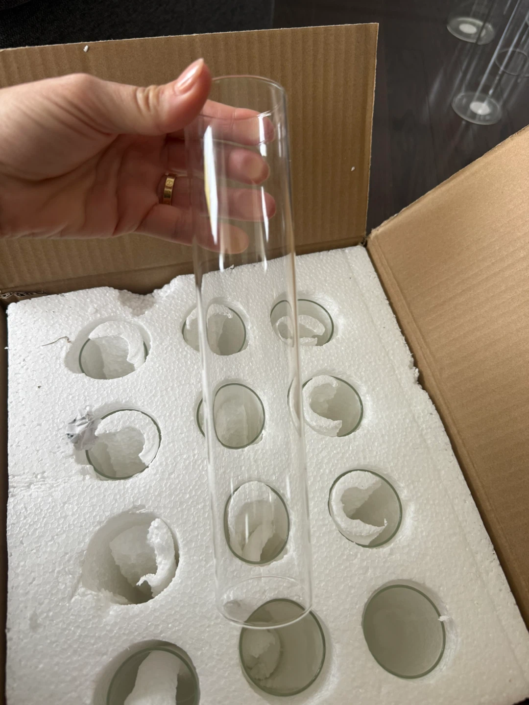 Set of 12 Temu Glass Hurricane Candle Holders