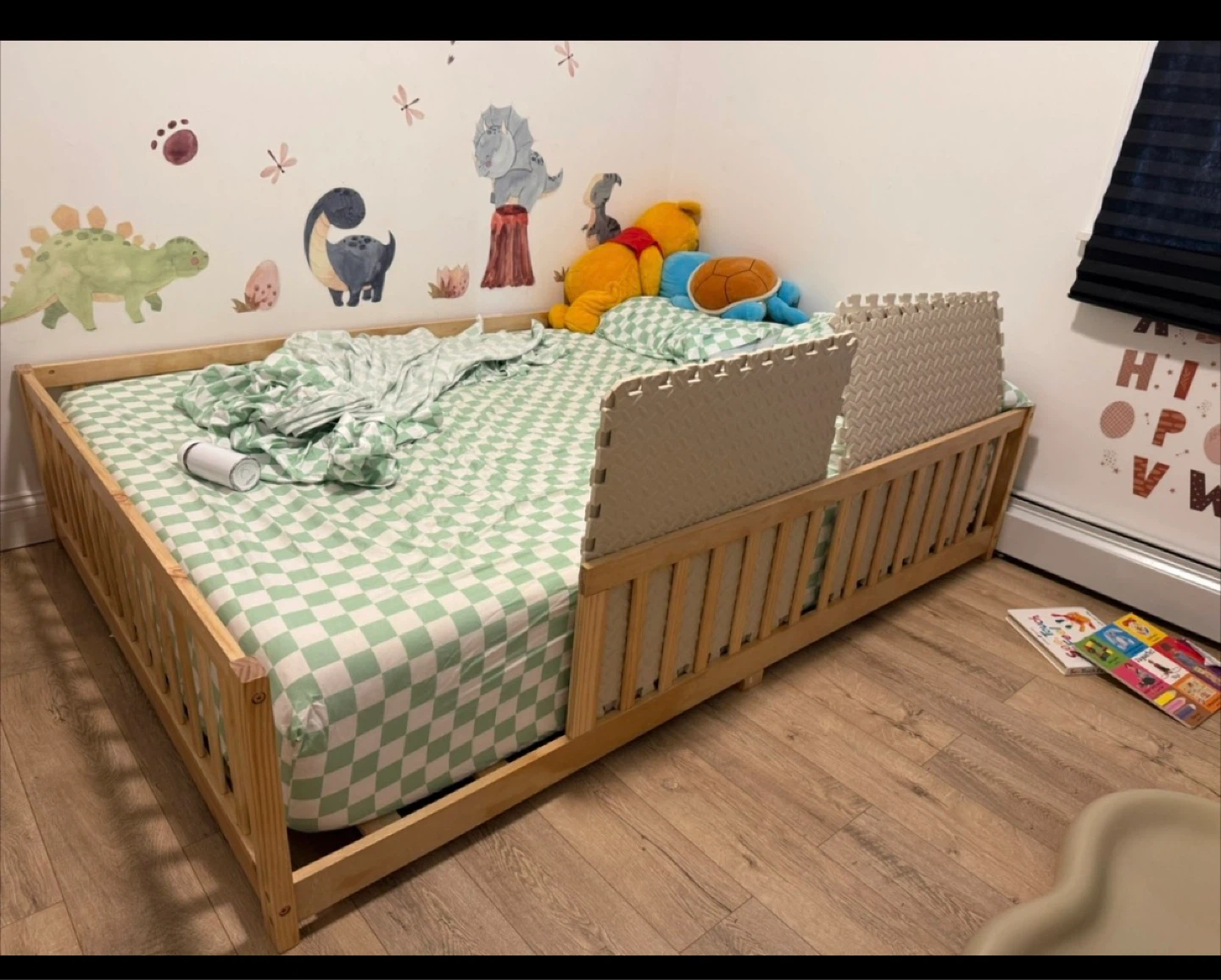 Toddler Bed with Rails - Solid Pine - photo 2