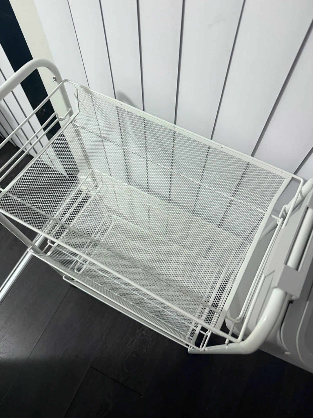 IKEA HORNAVAN 3-Tier Rolling Cart White + mini hanging ikea bin - photo 2