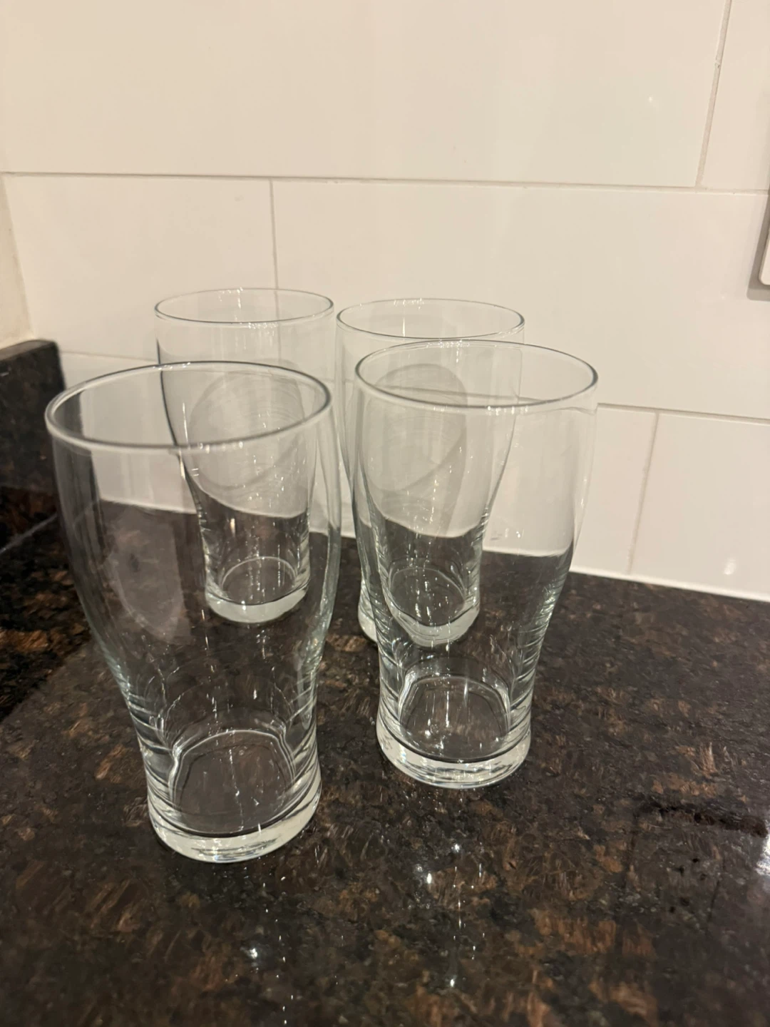 Set of 4 Clear Glass Highball / Beverage Glasses - photo 2