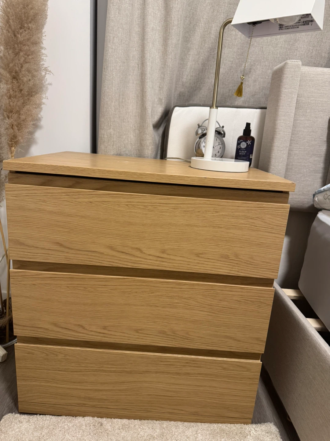 3-Drawer oak ikea dresser