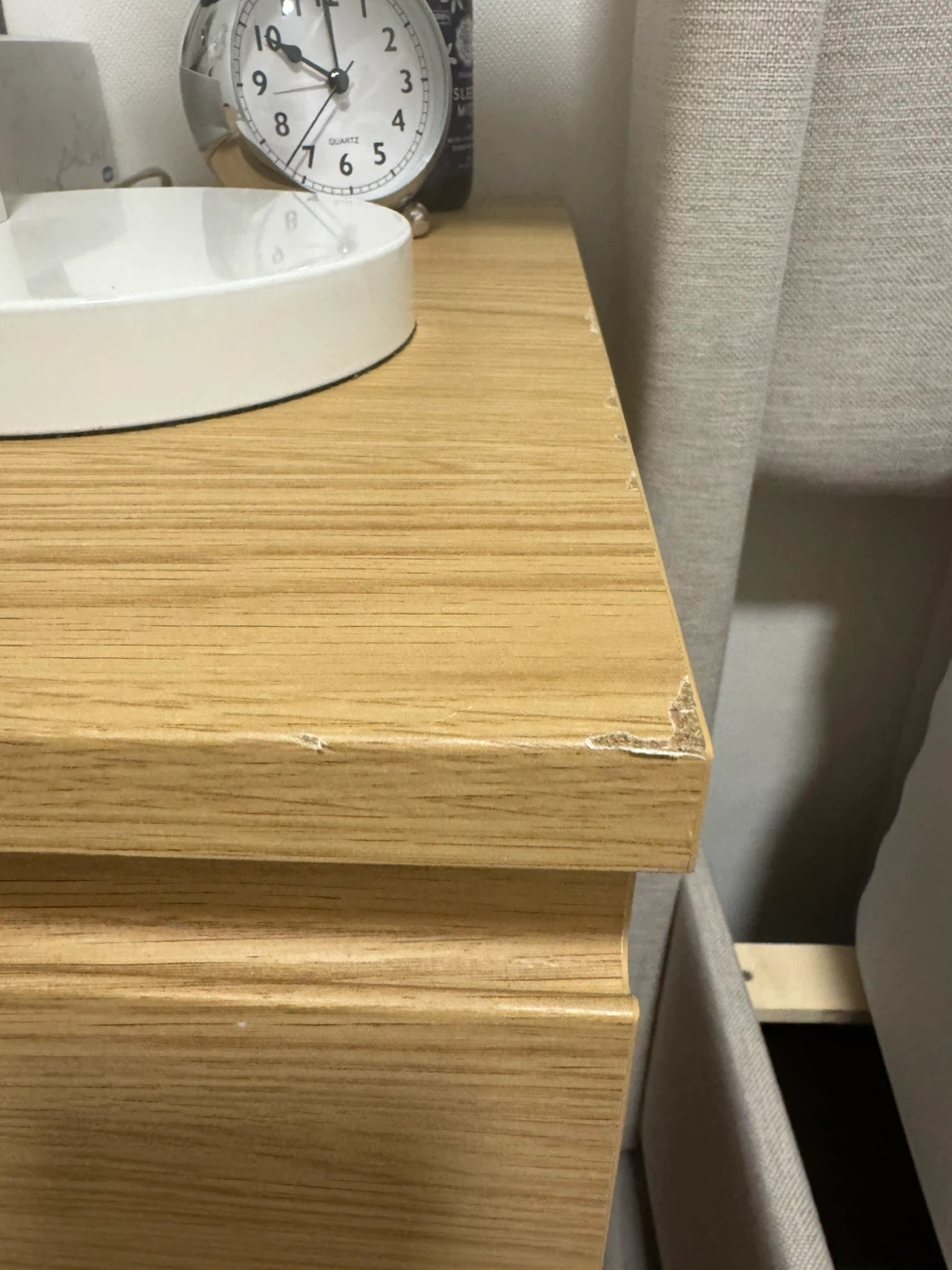 3-Drawer oak ikea dresser - photo 2