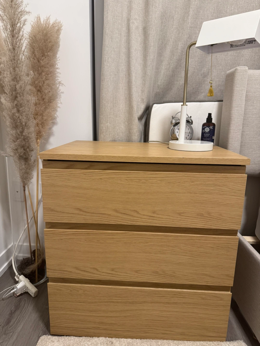 3-Drawer oak ikea dresser - photo 3