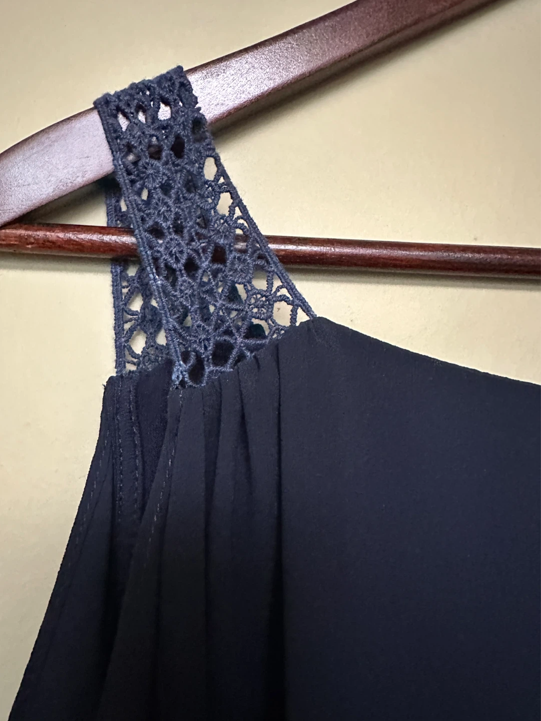Dark blue  NAF NAF chiffon cocktail dress - photo 3