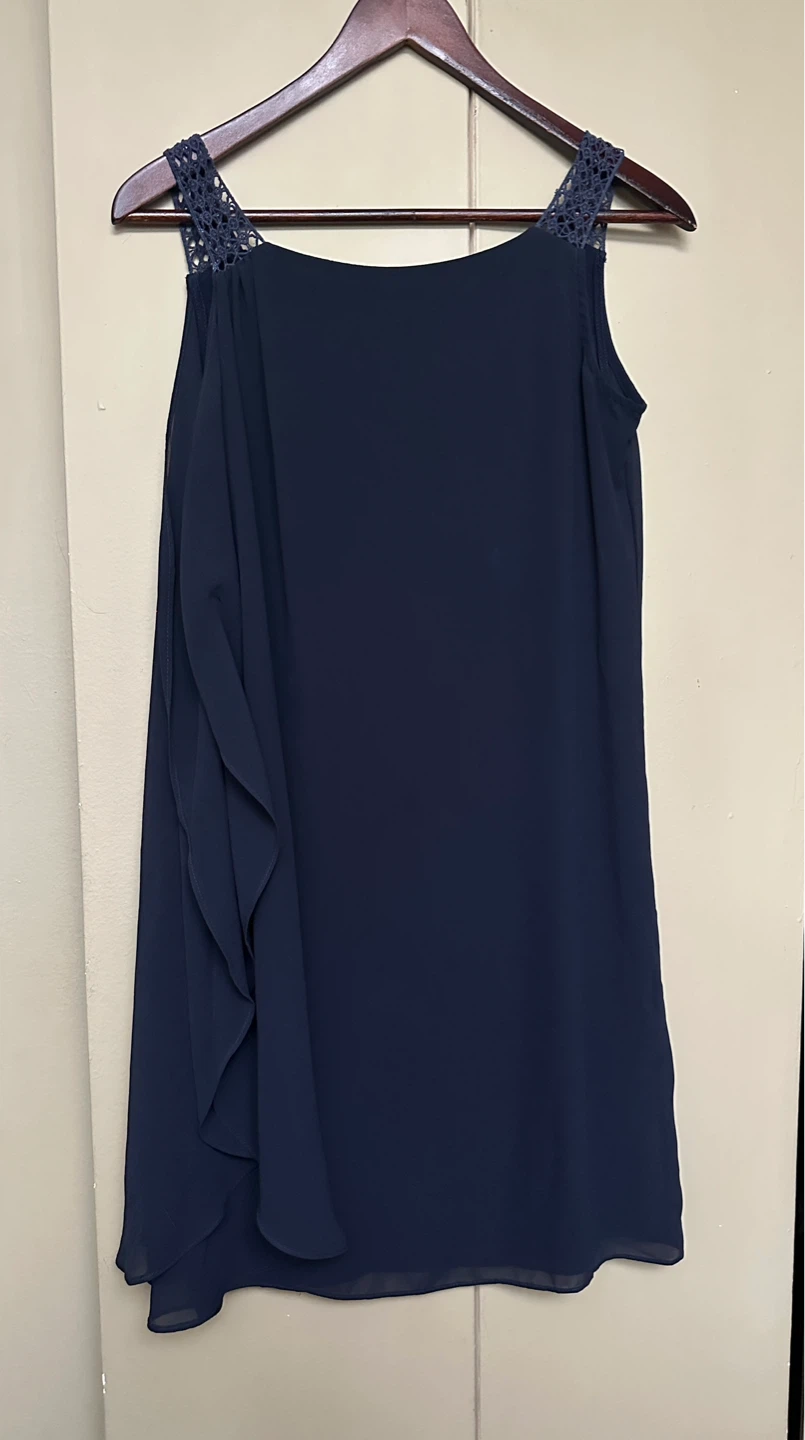 Dark blue  NAF NAF chiffon cocktail dress