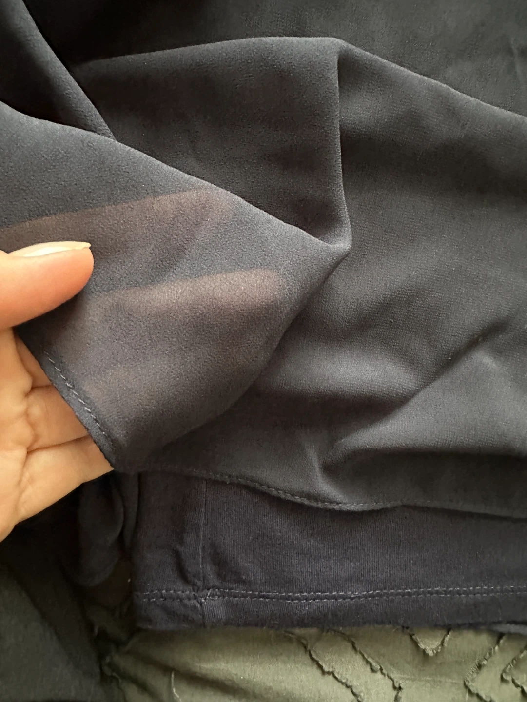 Dark blue  NAF NAF chiffon cocktail dress - photo 4