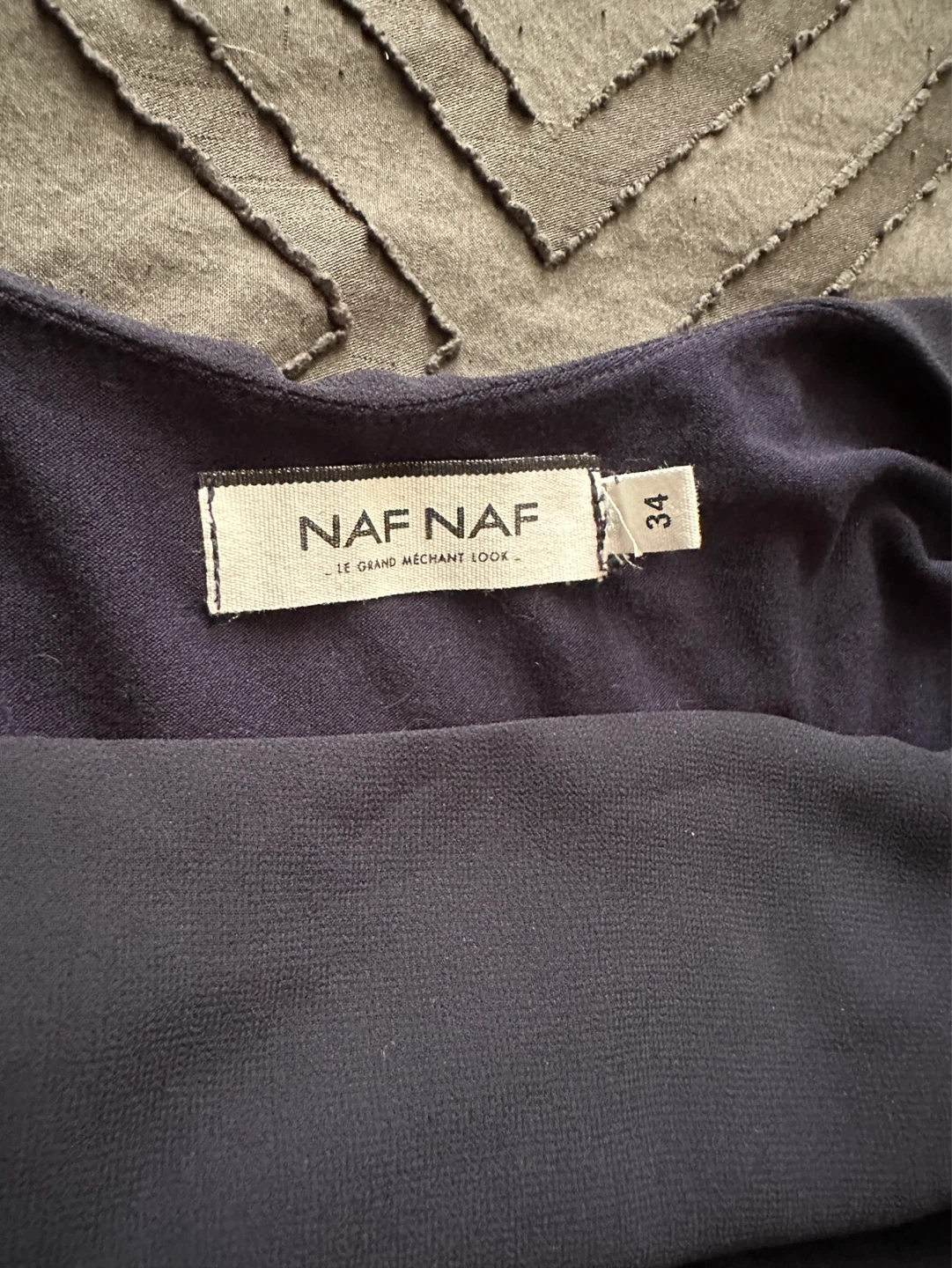Dark blue  NAF NAF chiffon cocktail dress - photo 5