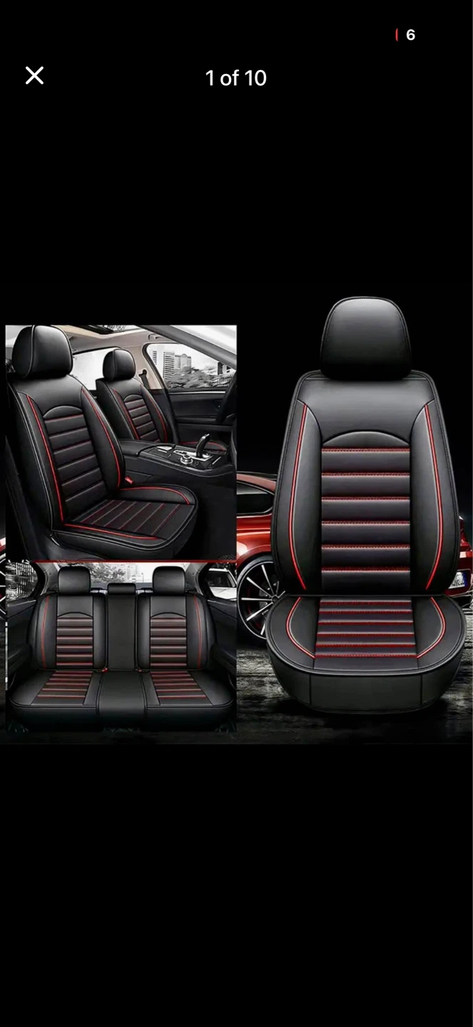 New Universal Leather Car Seat Covers (Full Set)