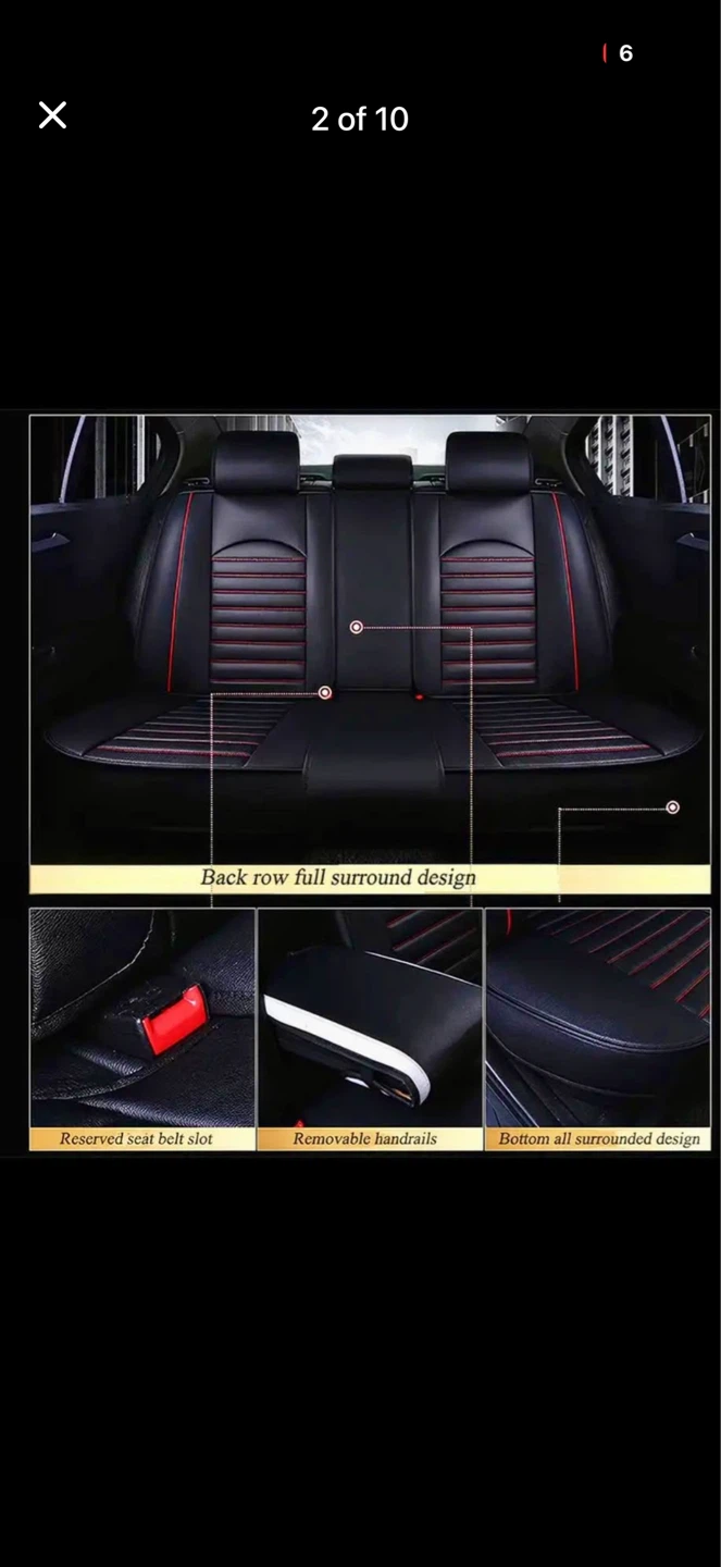 New Universal Leather Car Seat Covers (Full Set) - photo 2