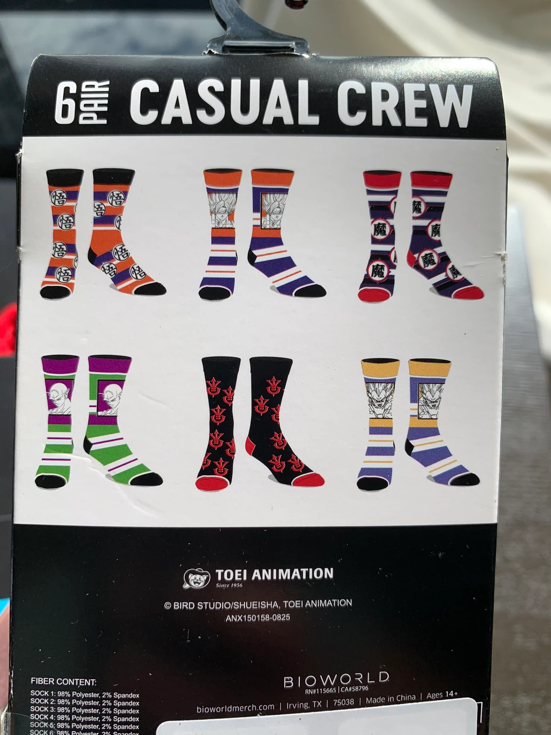 6 Pair Casual Crew Socks - Assorted Designs - photo 2