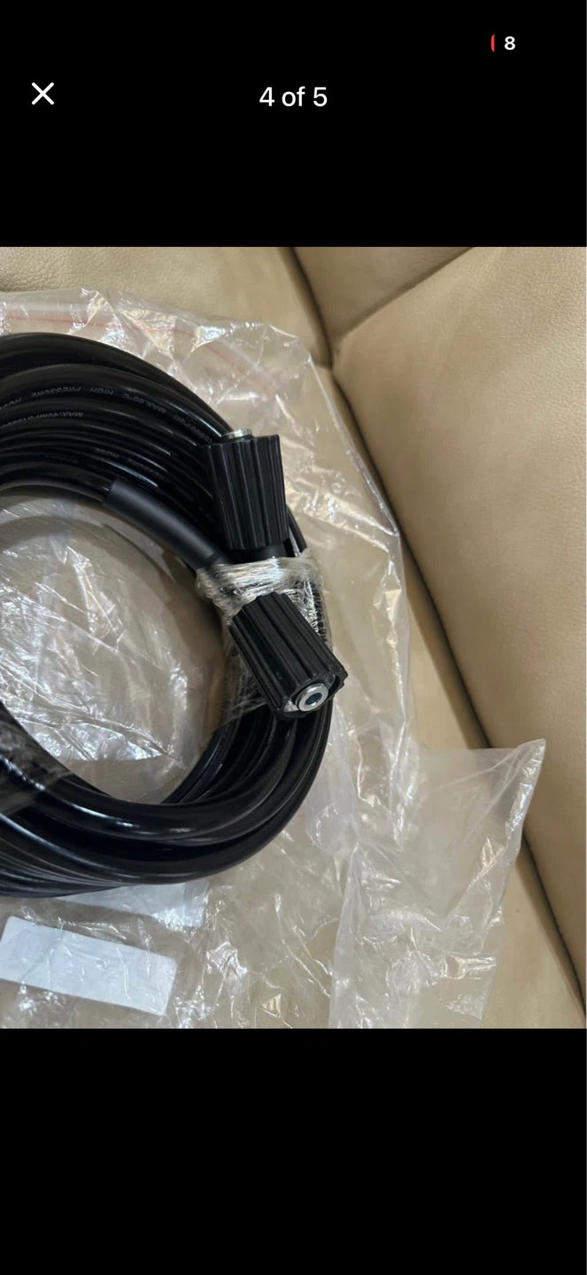 NewBlack Pressure Washer Hose M22 14mm - 27Feet - photo 3