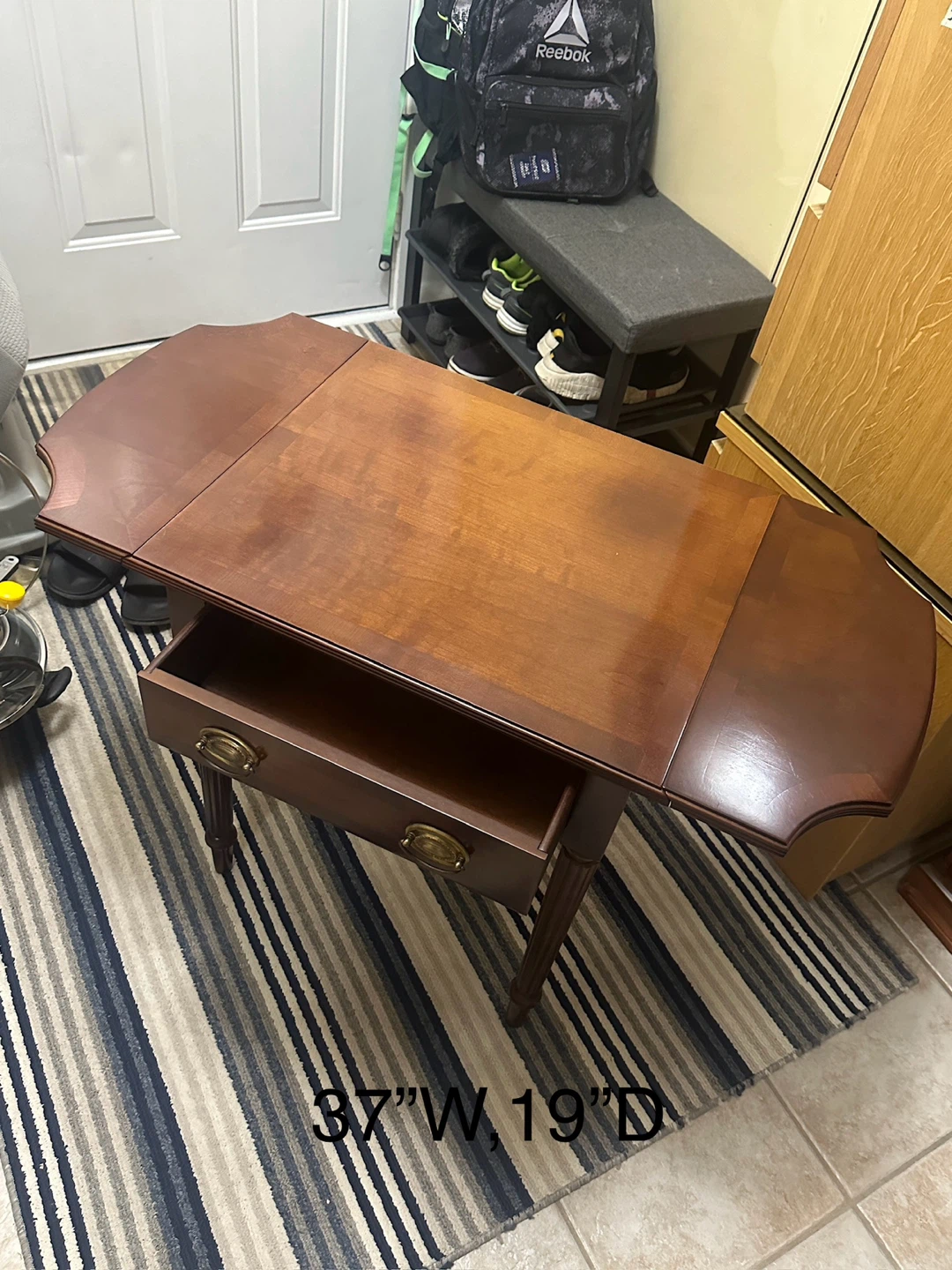 Mahogany drop leaves Coffee table - photo 2