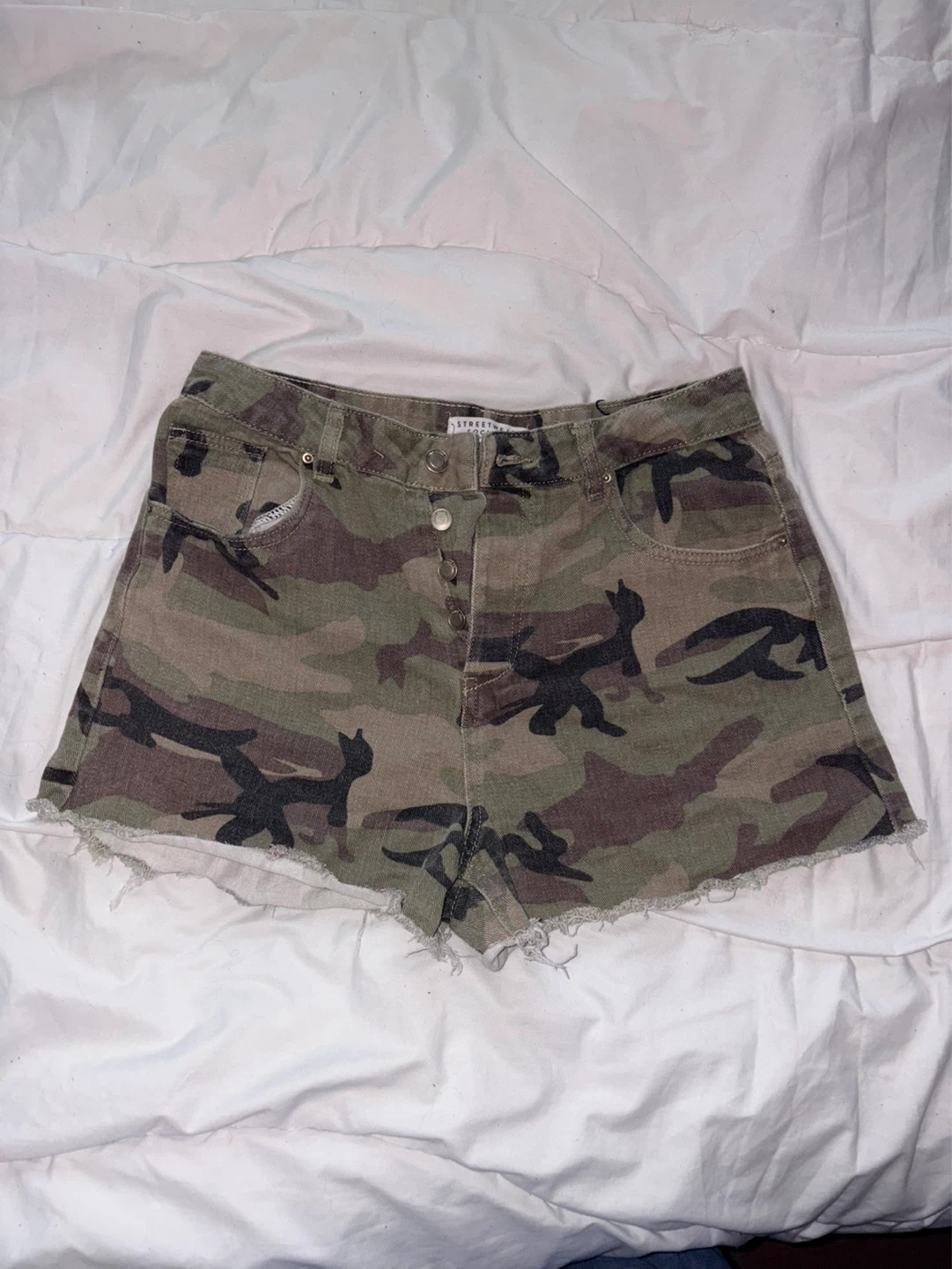 Streetwear Camouflage Denim Shorts size 9
