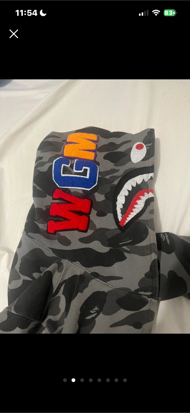 A Bathing Ape Camo Shark Zip-Up Hoodie - photo 2