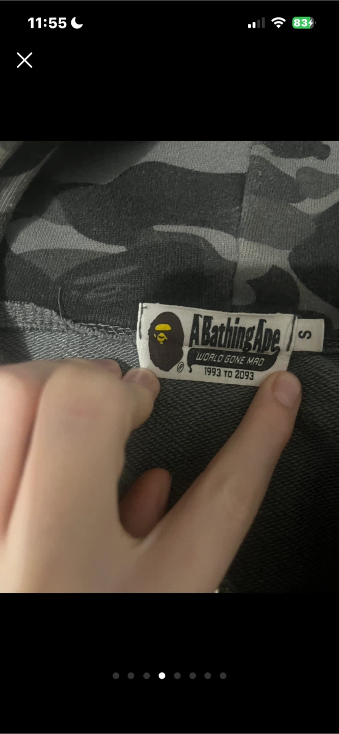 A Bathing Ape Camo Shark Zip-Up Hoodie - photo 3