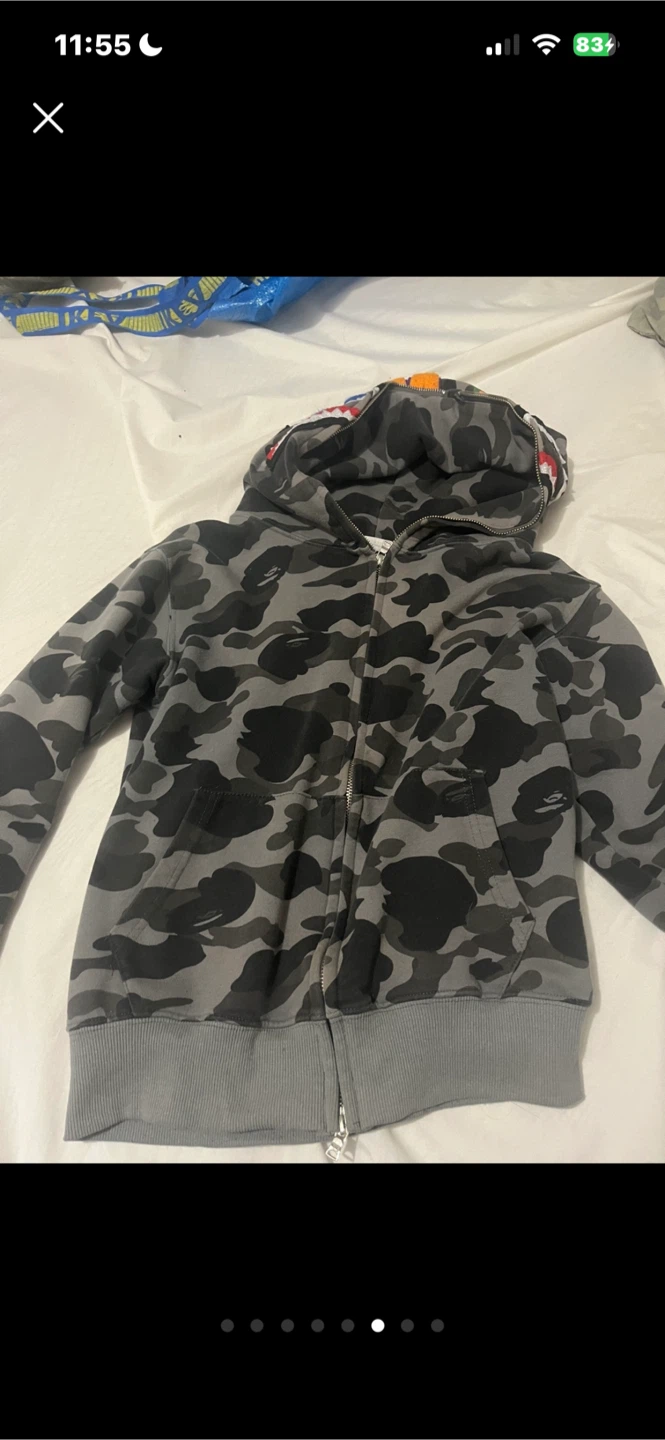 A Bathing Ape Camo Shark Zip-Up Hoodie - photo 5