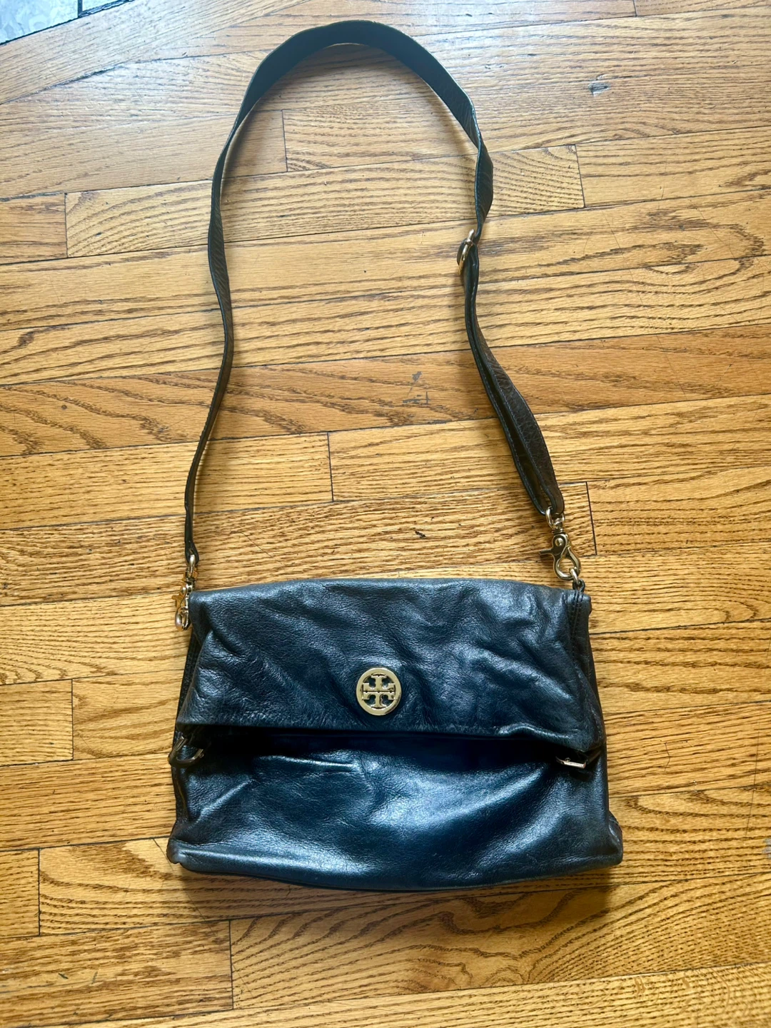 Tory Burch Black Leather Shoulder Bag