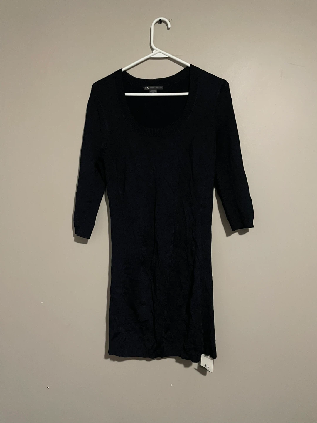 Armani Exchange Black Sweater Dress