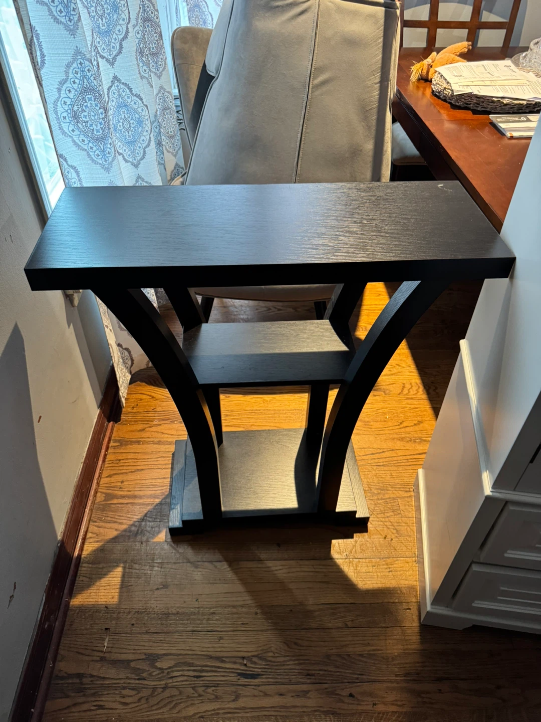 Black Console Table with Shelf