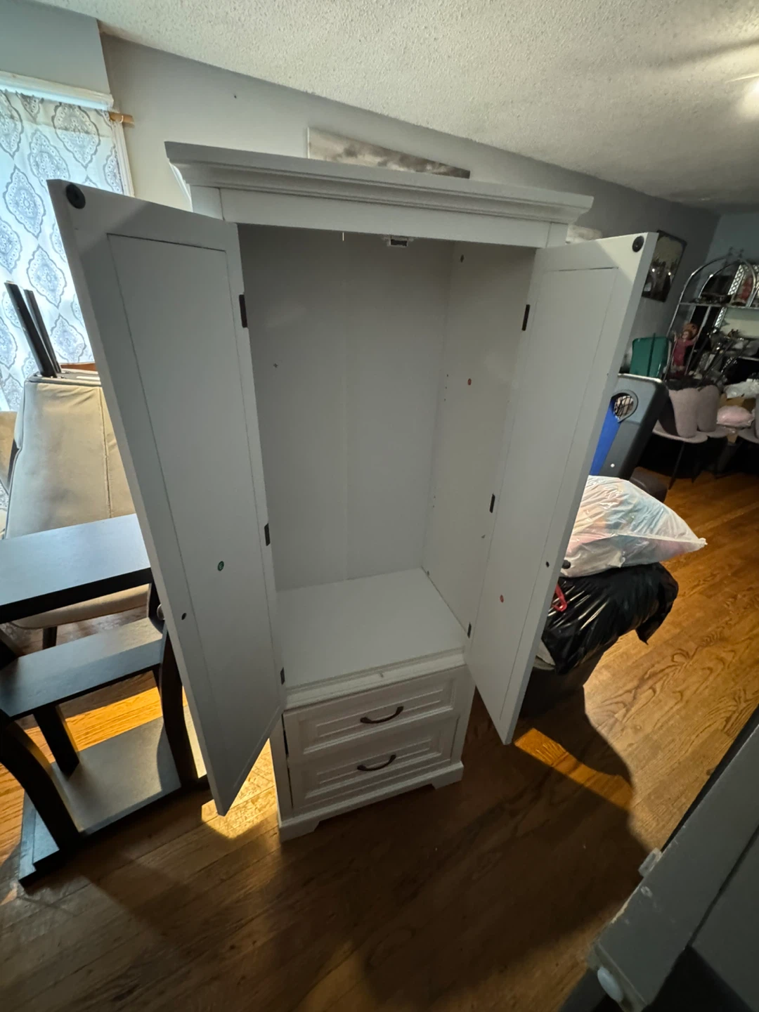 White Storage Cabinet with Drawers - photo 2