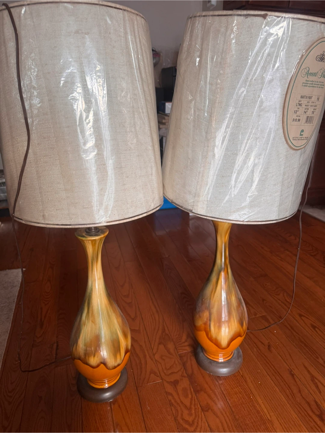 Accent Shades Martin Paint Table Lamps - Pair
