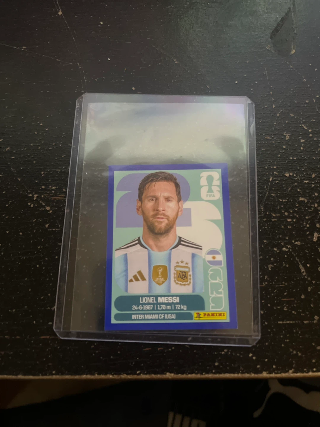 Panini Lionel Messi FIFA Sticker blue border