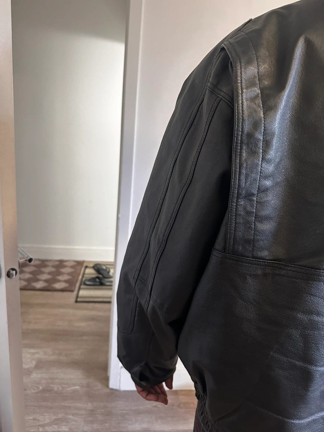 Protocol Black Leather Jacket L/G (42-44) - photo 3