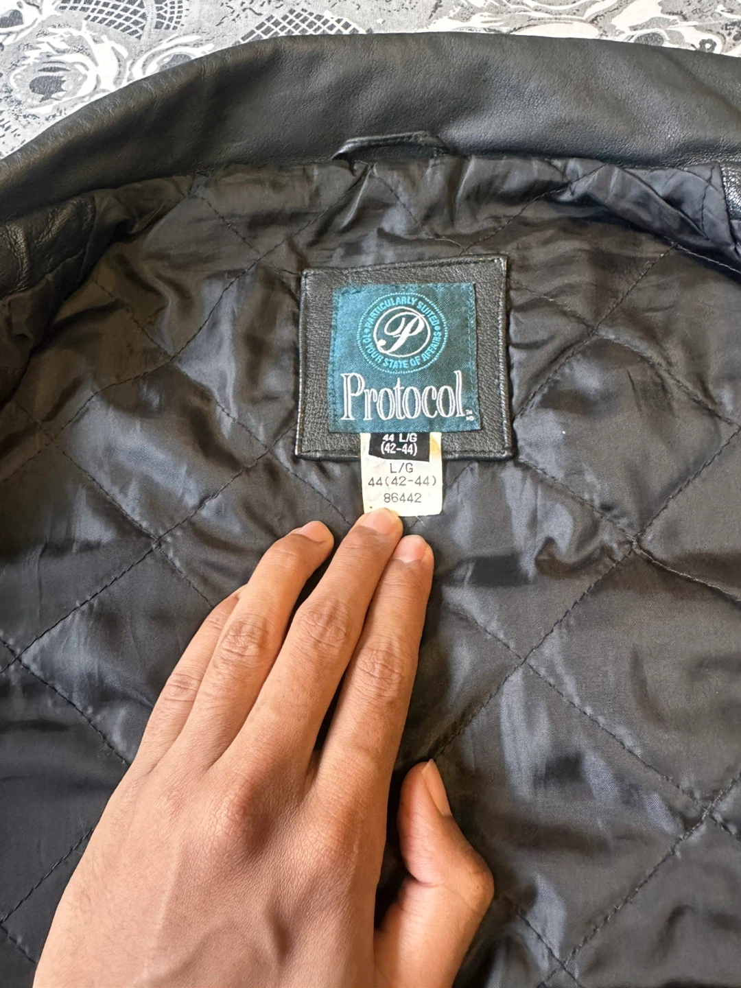 Protocol Black Leather Jacket L/G (42-44) - photo 5