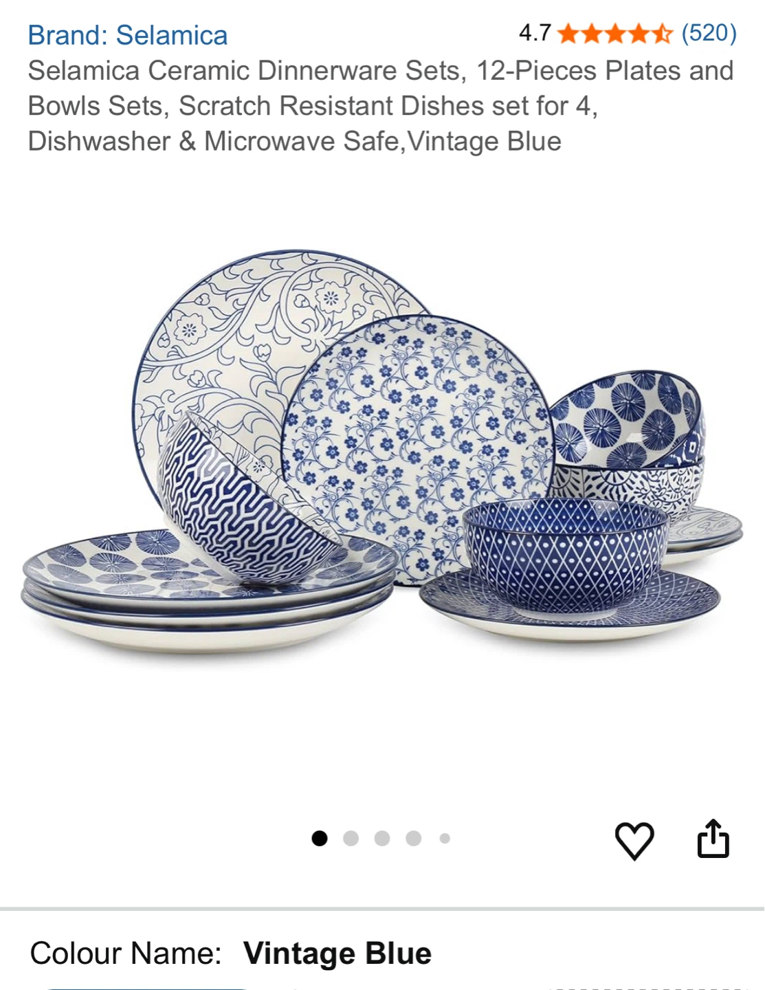 Selamica Ceramic Dinnerware Set - 12 Pieces