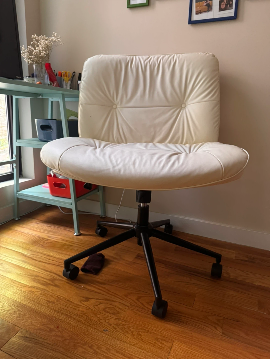 Cream Padded Office Chair