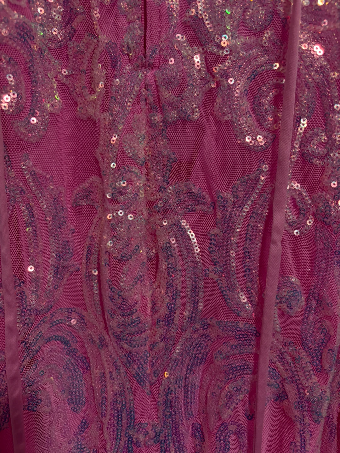 pink backless sequin glittery prom dress - photo 5