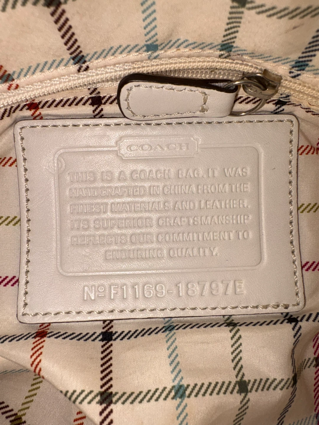 Vintage Coach Signature Stripe Hobo Shoulder Bag - Colour: Khaki - photo 3
