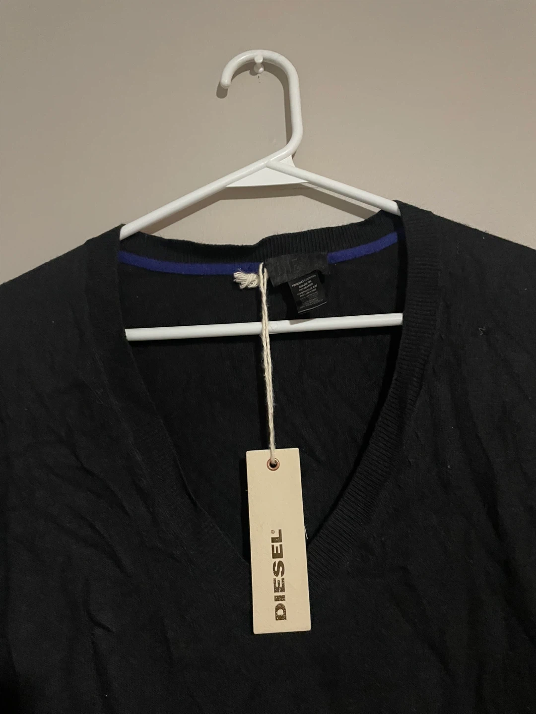Diesel Black V-Neck Sweater - photo 2