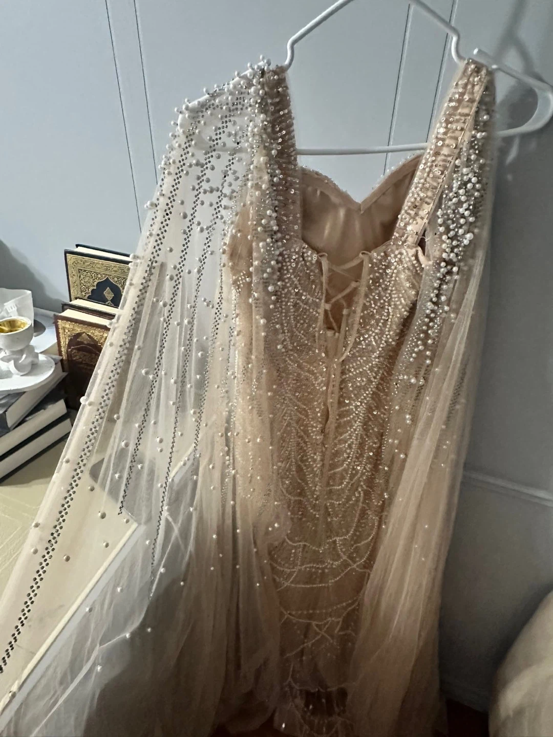 Faeriesty Embellished Gown with Cape - Size S - photo 4