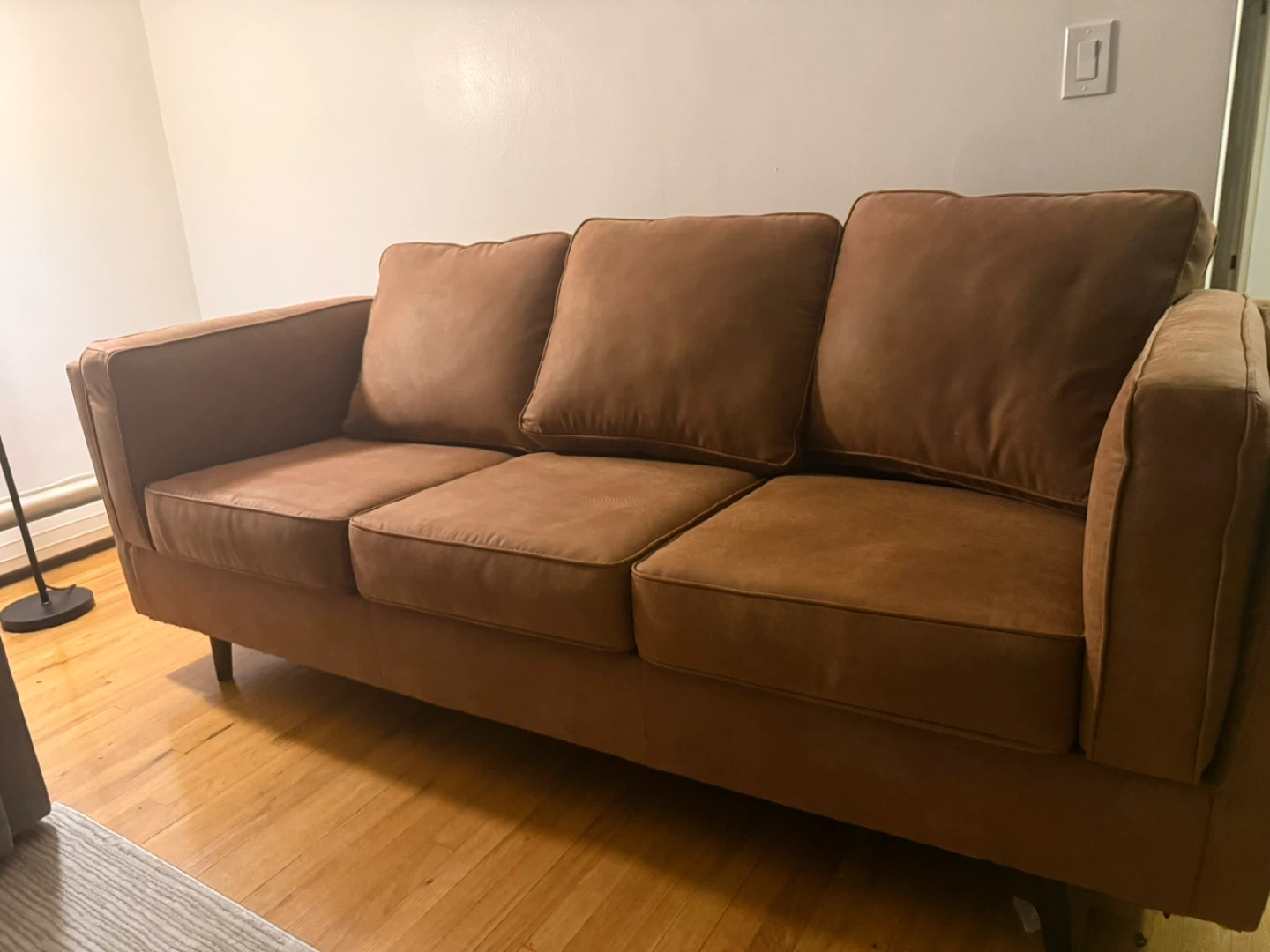 Brown Suede Sofa - photo 2