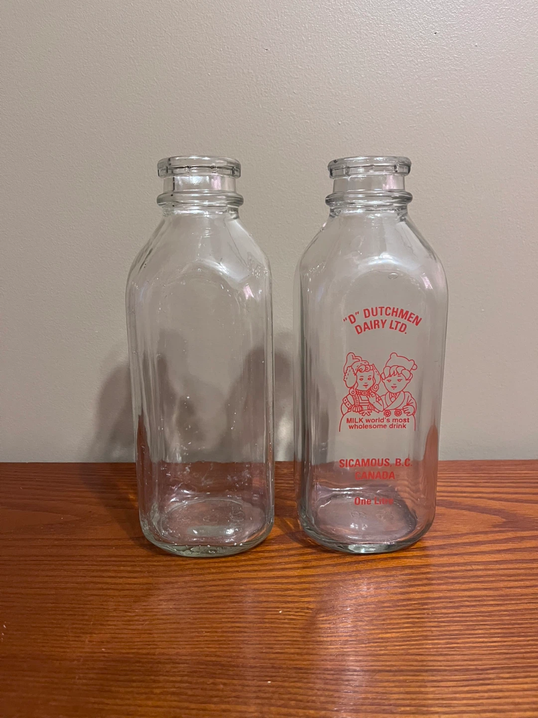 VINTAGE GLASS MILK BOTTLES