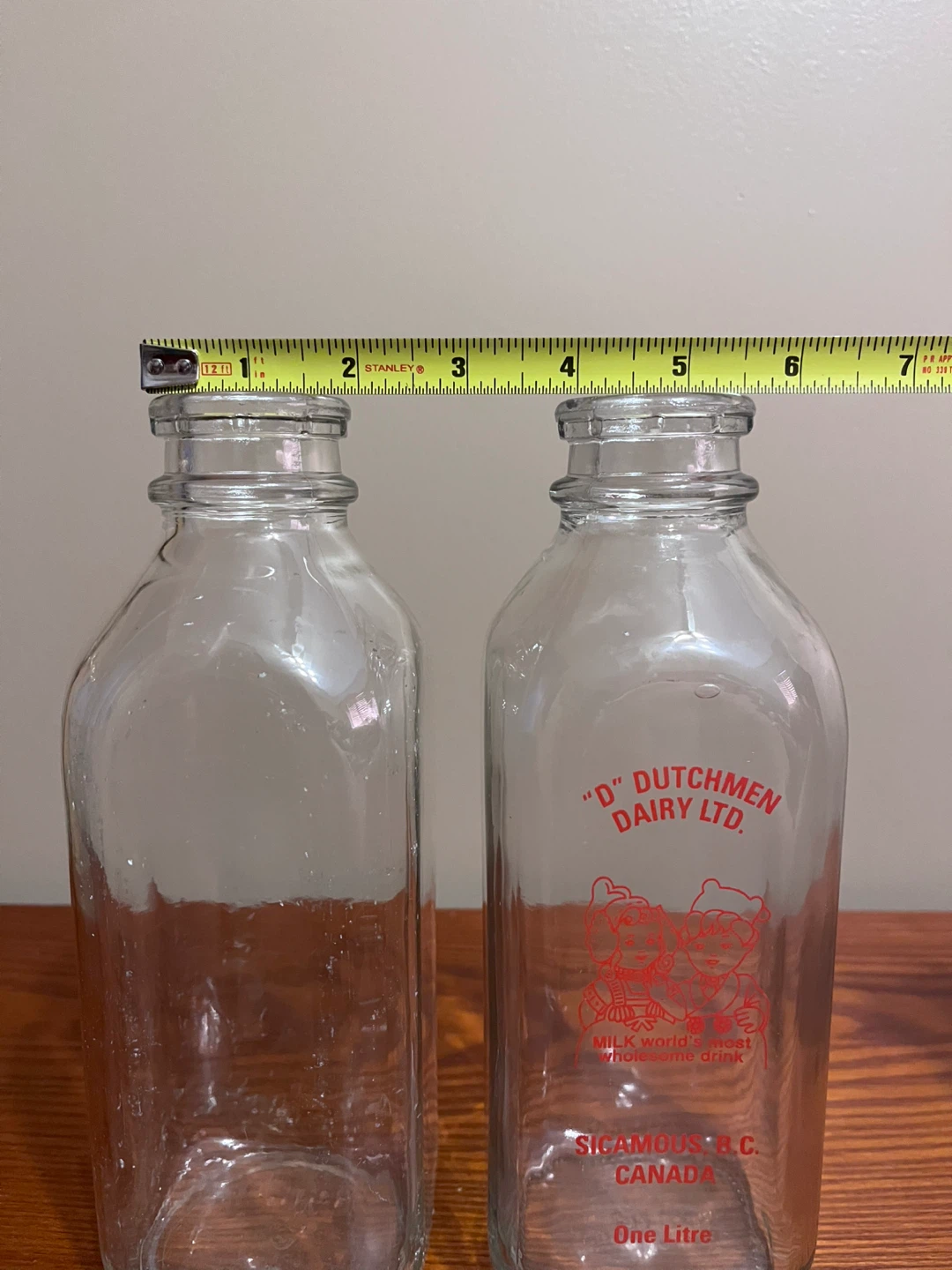 VINTAGE GLASS MILK BOTTLES - photo 3