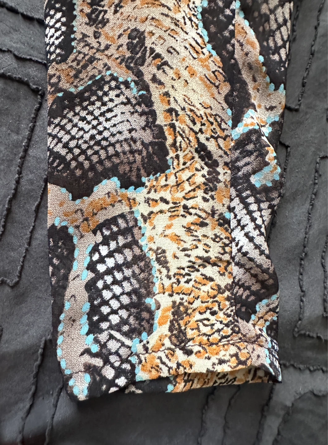 Snake print high low chiffon maxi dress - photo 5