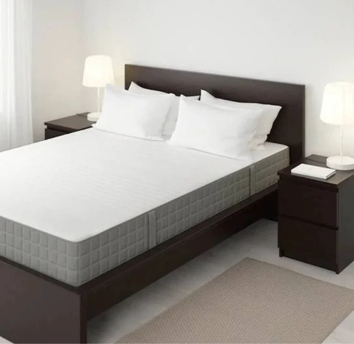 IKEA HAUGSVÄR Queen Hybrid Mattress – Excellent Condition