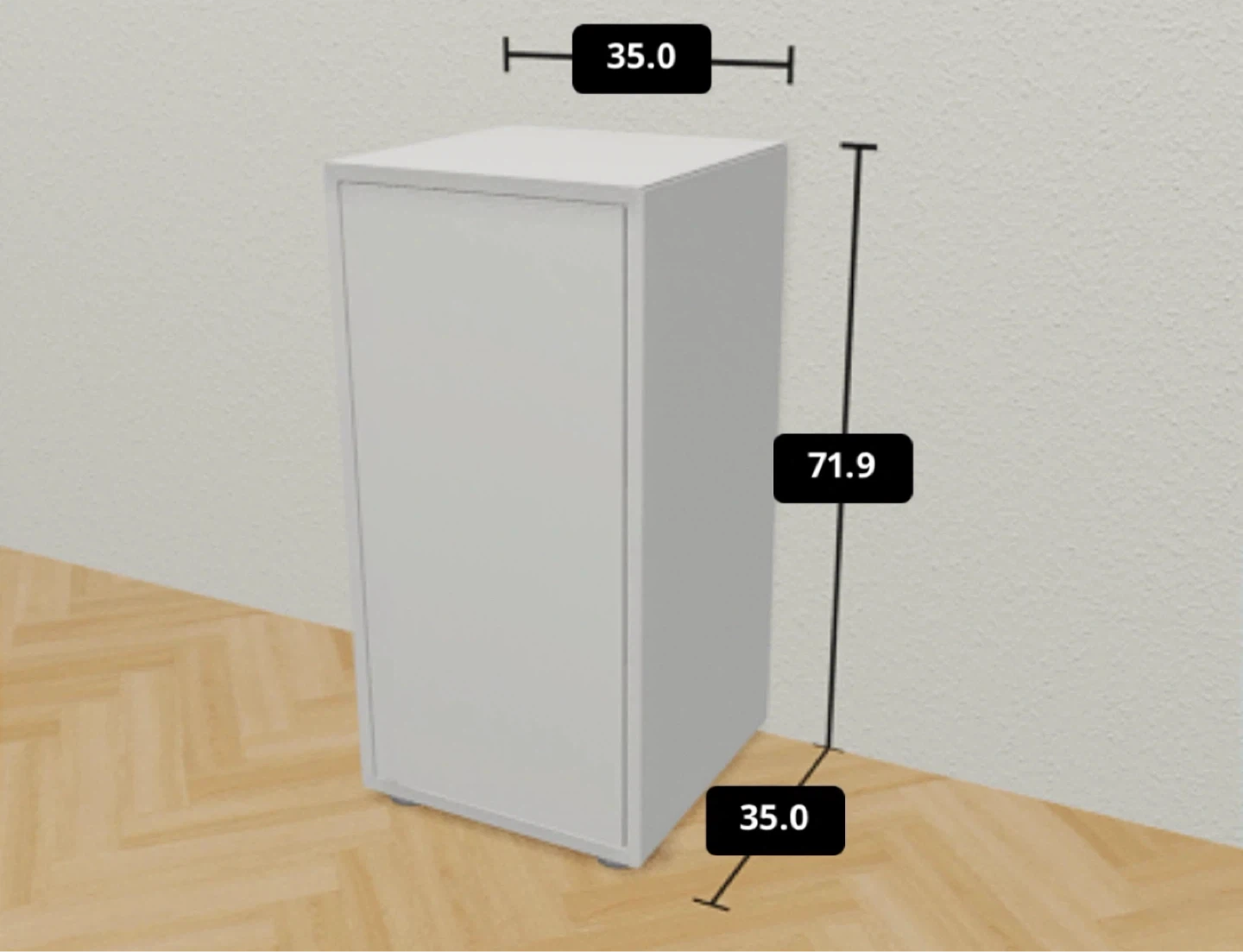 IKEA EKET Cabinet with Door & Shelf (35 x 35 x 70 cm) - photo 3
