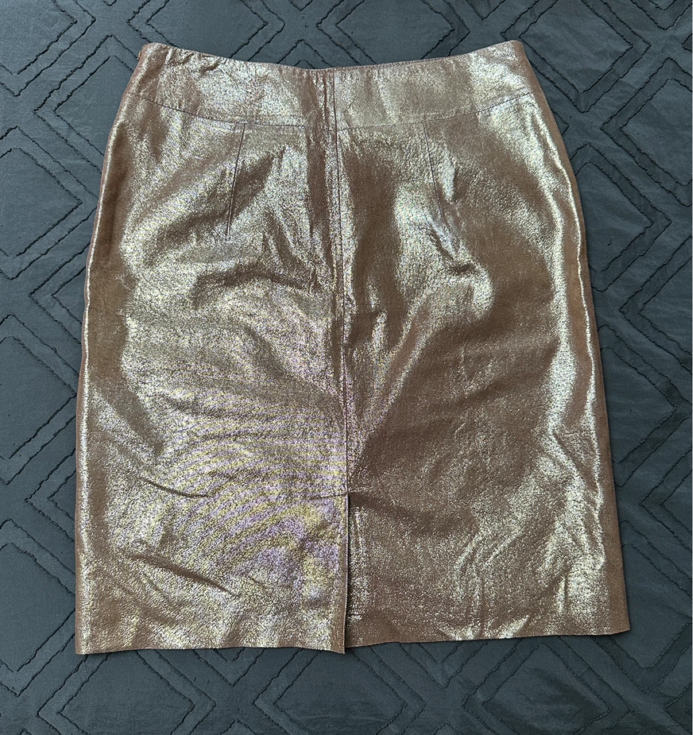 Gold leather suit - photo 5